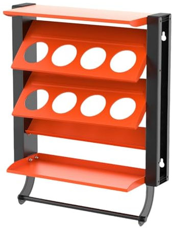 FewNvWa Sprühdosenhalter 8-Fach Werkzeugaufbewahrung Garage Werkstatt Kohlenstoffstahl Wandmontage Papierhandtuchhalter Spraydosen Organizer Stabile Halterung