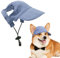 Voarge Hunde Baseballmütze, Verstellbar Hundecap mit Ohrlöchern Sonnenhut Sommer Reise Hut, Cord, atmungsaktiv, Hunde-Sonnenhut (Blau, S)