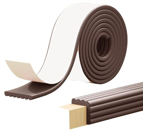 Kantenschutzprofil Kantenschutz Selbstklebend Leisten Selbstklebend Wasserdicht, Extra Breit für Sicherheit im Haus(Brown,500x8x0.8cm)