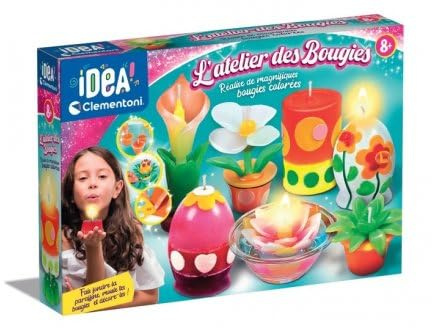 cavernedesjouets Coffret atelier des bougies, formes differentes - kit studio fabrique bougies cire - activite creative fille 8 ans - set jouet et carte