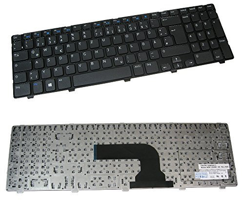 Trade-Shop Tastiera originale QWERTZ tedesca con telaio compatibile con Dell Inspiron 15-R 2521 3521 3537 5521 5537 15-3521 15-3537 15R-5521 15R-5537 Dell Vostro 15-R 2125 2521 5521