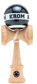 KROM Kendama MIKRO Schwarz – Mini Kendama aus Buchenholz – Voll spielbar – Taschenformat – Für Anfänger & Profis