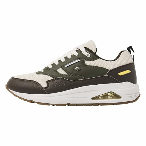 British Knights Herren Lennox Sneaker, Dunkelbraun/grün/beige/gelb, 44 EU