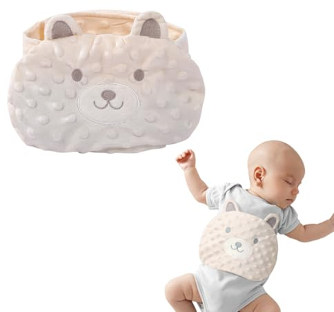 Cuscino Termico Anticoliche per Neonati, Cuscino Riscaldabile al Microonde con e Fasce per Gas e Coliche, Adatto da 0 a 3 Anni (Beige, Design Maialino Carino)