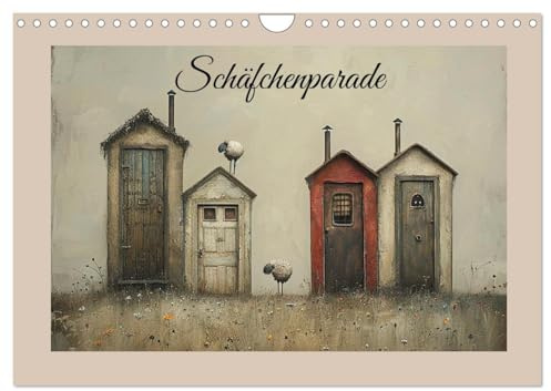 Schäfchenparade (Wandkalender 2026 DIN A4 quer), CALVENDO Monatskalender: Wollige Schäfchen, KI generierte Bilder (CALVENDO Spass)