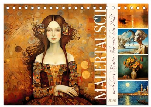 Malertausch (Tischkalender 2026 DIN A5 quer), CALVENDO Monatskalender: Nach dem Motto: Ich male dein Bild! (CALVENDO Kunst)