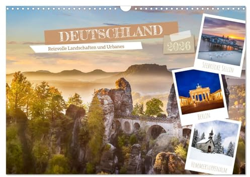 DEUTSCHLAND Reizvolle Landschaften und Urbanes (Wandkalender 2026 DIN A3 quer), CALVENDO Monatskalender: Impressionen quer durch das Land (CALVENDO Orte)