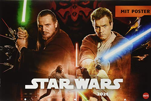 Star Wars Broschurkalender XL 2021 - mit großem Poster - Wandkalender mit Monatskalendarium und Platz für Eintragungen - Format 45 x 30 cm (45 x 60 cm geöffnet)