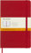Moleskine Klassisches Notizbuch, Liniertes Notizbuch, Hardcover und Elastischer Verschluss, Großes Format 13 x 21 cm, Scharlachroter Farbton, 240 Seiten