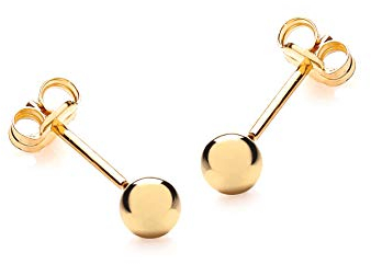CARISSIMA Women's 9 ct Yellow Gold 4 mm Ball Polished Stud Earrings