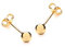 CARISSIMA Damen-Ohrstecker 9ct 4mm Ball Stud Earrings 375 Gelbgold - 1.55.0583