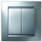 Simon M139852 - Conmutador doble serie 15 aluminio