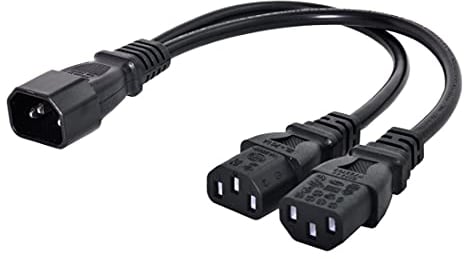 ChenYang IEC 60320 C14 maschio 1 a 2 C13 femmina Y splitter adattatore cavo di prolunga di alimentazione 10A 250V per monitor/computer/PDU chassis