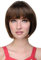 WIG ME UP - 703-2T30 Sexy Bob, Perücke, gerader Pony, Schwarz-Braun-Mix, Schwarzbraun und Kupferbraun gesträhnt, mit helleren Spitzen