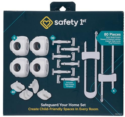 Safety 1st Home Safeguarding and Childproofing Set (80 Pcs), White