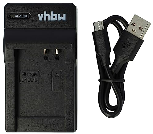 vhbw Chargeur USB de Batterie Compatible avec Nikon CoolPix S1200pj, S6000, S6100, S6150, S6200 Batterie Appareil Photo Digital, DSLR, Action cam