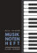 Musiknotenheft: Din A4 | 104 Seiten | Klavier, Keyboard: Blanko Notenpapier für Musiker | Blanko Notenblock zum Eintragen und Selberschreiben | 12 ... für eigene Kompositionen und Musikideen