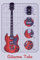 GITARREN TABS: DIN A5 für Anfänger und Fortgeschrittene / Blanko NotenBlock / Leere Notenzeilen / Notensystem / für die Schule / Komponist / mit Tabulatur und Akkorden / Design : E Gitarre Details