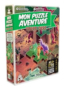Gameflow-Mon Puzzle Abenteuer Reise in die Erde Ocker, GAM053OC, 46 x 54 cm, Braun