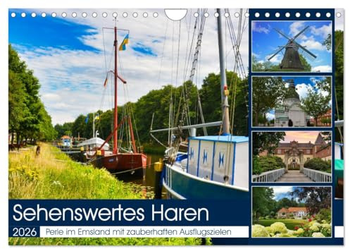 Sehenswertes Haren (Wandkalender 2026 DIN A4 quer), CALVENDO Monatskalender: Perle im Emsland mit zauberhaften Ausflugszielen (CALVENDO Orte)