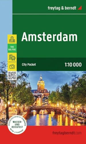 freytag & berndt Innenstadtplan Amsterdam 1:10.000: City Pocket, wasserfest und reißfest