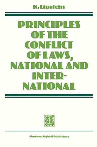 Principles of the conflict of laws, national and international
