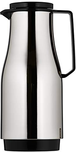 Helios Isolierkanne Champion Schwarz 1,5L – 6h Heiß - Hält Getränke heiß & kalt – Elegantes Design mit verchromtem Stahl - Einfache Reinigung