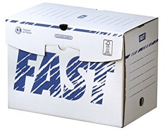Fast 10 Stück Ablagebox Manuelle 20 cm Weiß/Blau
