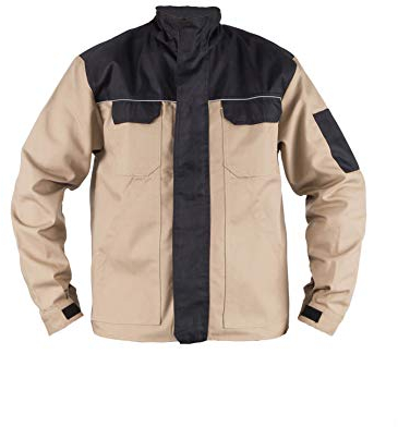 TMG® Arbeitsjacke Herren mit reflektierenden Streifen | strapazierfähig & atmungsaktiv | multifunktional | khaki XL