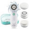TOUCHBeauty Facial Cleansing Brush, 3 in 1 Waterproof Face Brush Exfoliating Brush Set, Facial Exfoliating Spa System for Gentle Cleansing and Deep Scrubbing AG-0759A (Green)
