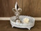 E-X Dekoobjekt Lilie - aus Aluminium - Silber - französische Lilie - Ornament H 23cm