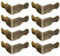 Tiazza 8 Stücke Reinem Messing Box Eckenschutz Eckstreben Hardware Schreibtisch Rand Rechtwinklig Guards Holz Schmuckschatulle Bilderrahmen Zubehör (Antike Bronze)