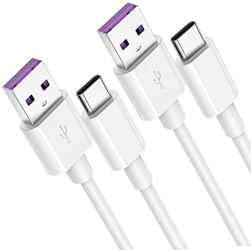 GlobaLink Câble TypeC-USB 5A [2pack 2 m] Charge Rapide Huawei Supercharge QC 3.0 40W Compatible avec Huawei P30 P30 Pro P20 P20 Pro Mate 20Pro Samsung Galaxy S8/S9/S10 Sony Xperia 1/10/10 Plus LG HTC