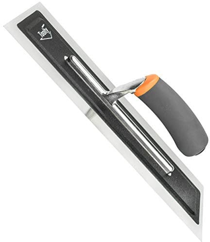 Toolty, Flexible Plaster Finishing Stainless Steel Trowel with Soft Grip Handle - 16 inch