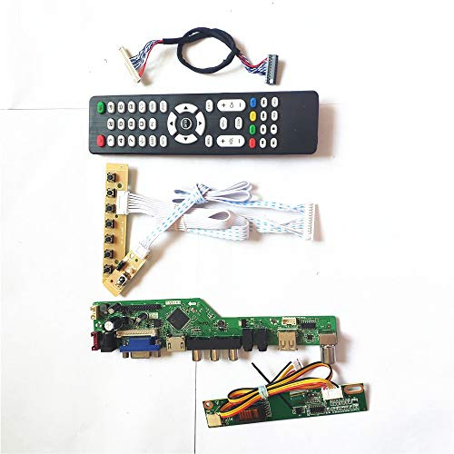 LP154W01-TLC1/TLC5 LVDS 1CCFL 30-Pin HDMI VGA USB AV RF T.V53 Drive Card Board Keyboard + Fernbedienung + Inverter LCD Panel Monitor Kit (LP154W01-TLC1)
