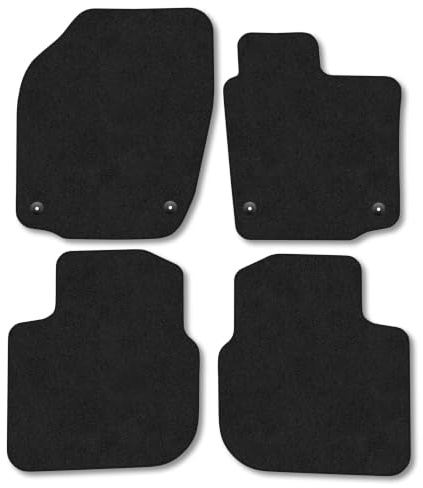 Skoda Rapid (2013-2019) Carpet Car Mats | Black Edge Trim Tailored Fit Floor Mats Full Coverage Protection Accessories Easy Clean Anti Slip Made in the UK