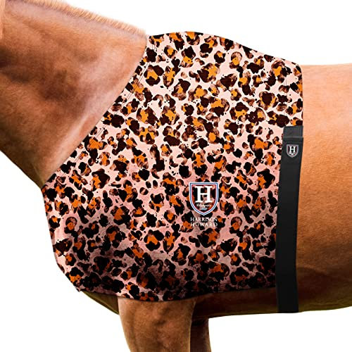 Harrison Howard Horse Stretchy Shoulder Guard Anti Rub Lätzchen für Pferd Classic Leopard L