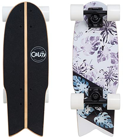 Cal 7 Fishtail Deck 22-inch Mini Cruiser Skateboard (Orchard)