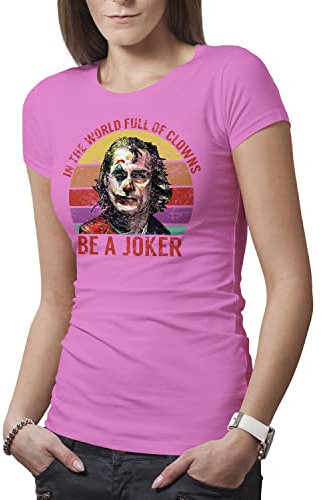 Joker In The World Clowns Be Joker Damen Rose T-Shirt Size S