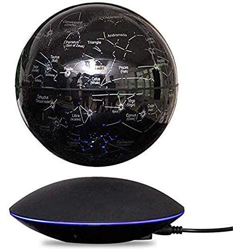 Globes of Earth 6 Floating Globe Lamp with LED Light,Black Magnetic Floating Globe for Kids Birthday Gifts, Teacher Gifts and Boyfriend Birthday