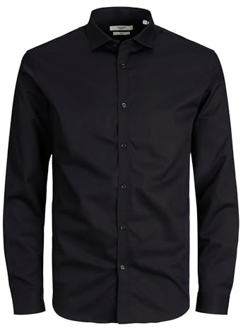 JACK & JONES Men's Jprblacardiff Shirt L/S Ps Noos Shirt (Pack of 1)