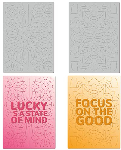 GLOBLELAND 2 Stück Punktmuster Hintergrundbrett Stanzformen Metallstempel Border Stanzschnitte Prägeschablonen Vorlage für die Papierkartenherstellung Dekoration DIY Scrapbooking Album Basteldekor