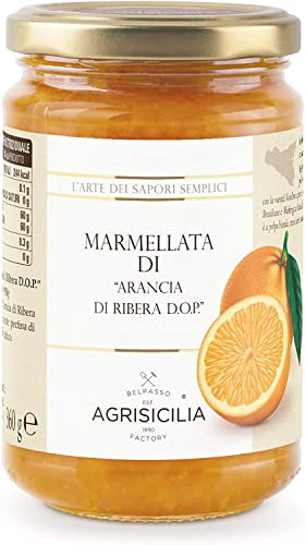 Marmellata di Arancia di Ribera DOP Orangenmarmelade 6 x 360g aus Sizilien | Con agrumi selezionati, fruchtig-süß mit feiner Schale, ideal für Frühstück und Desserts, Gesamtnettogewicht 2,16 kg