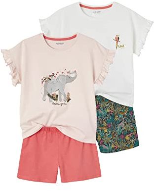 VERTBAUDET Basics Wild fillerose10A Pyjashorts 2 Stück, Rosa, 10 Jahre