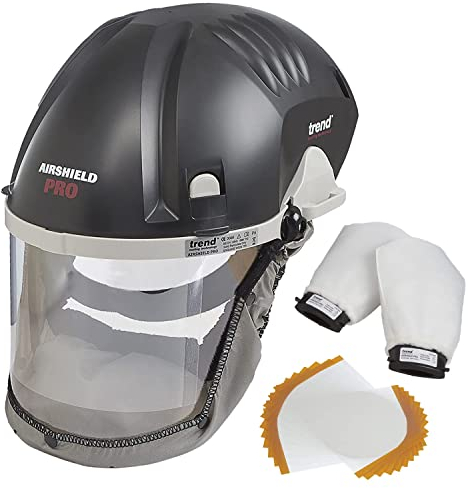 Trend Airshield Pro Atemschutzmaske und Gesichtsschutzpaket mit zusätzlichen Visierüberzügen und zusätzlichen Doppelluftfiltern, AIR/PRO/D4/E