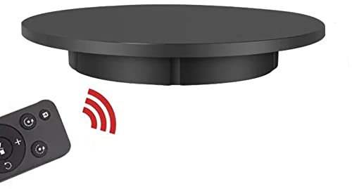 Cashwise Electric Rotating Turntable for Photography, 360 Degree Motorized Rotating Stand Display Table for Live Video Automatic Revolving Platform Backgrounds for Jewelry, Watch, Perfume,Black-42cm