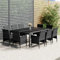 Festnight Gartenmöbel Set mit 10 Gartenstuhl Polyrattan Sitzgruppe Gartenmöbel Set 10 Personen Garten Essgruppe 12 Personen Gartenmöbel Essgruppe-Grau-