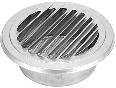 Hotte D'aération vent de 125 Mm de Diamètre, Grille D'aération Plate en Acier Inoxydable 304 pour L'air Intérieur et Extérieur