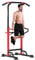 SogesPower Power Tower Dip-Station, Klimmzugstange Dip-Ständer für Zuhause, Fitnessstudio, verstellbare Höhe, Krafttraining, Workout-Ausrüstung, Klimmzugstange Rot