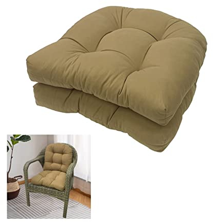 QLXYYFC U-förmiges, Rutschfestes, Gepolstertes Sitzpolster 18 X 18 Zoll, 2 Stück Kissenbezug Modern Dekorative Kissenbezüge für Sofa Bett Couch Stuhl Terrasse (Color : Brown, Size : 48x48cm)